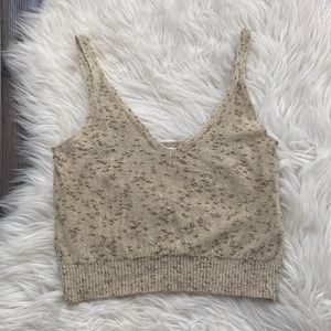 Zara Gold top with gold details made in turkey in small